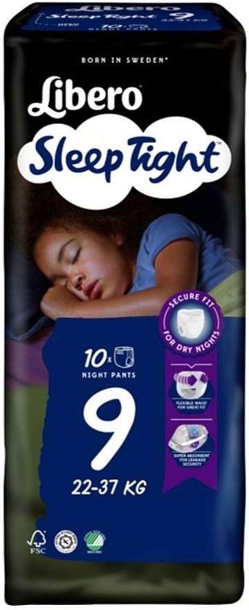 Essity Italy Libero Sleeptight Mutandina Assorbente Notte 9 22-37kg 10 Pezzi Essity Italy Libero Sleeptight Mutandina Assorbente Notte 9 22-37kg 10 Pezzi