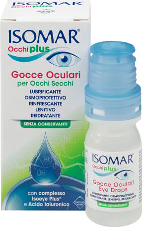 Isomar Occhi Plus Gocce Oculari Per Occhi Secchi All'Acido Ialuronico 0,25% 10 M Isomar Occhi Plus Gocce Oculari Per Occhi Secchi All'Acido Ialuronico 0,25% 10 M