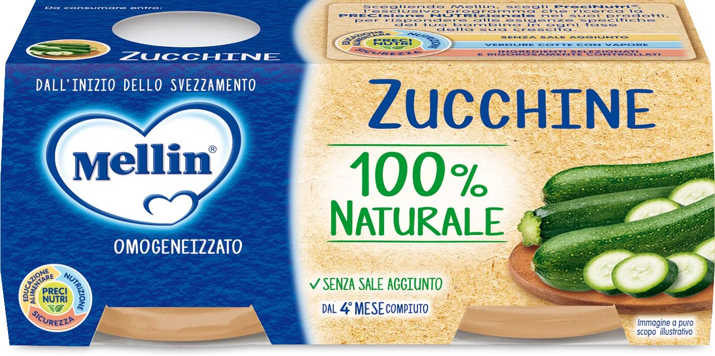 Mellin Omogeneizzato Zucchine 2 X 80 G