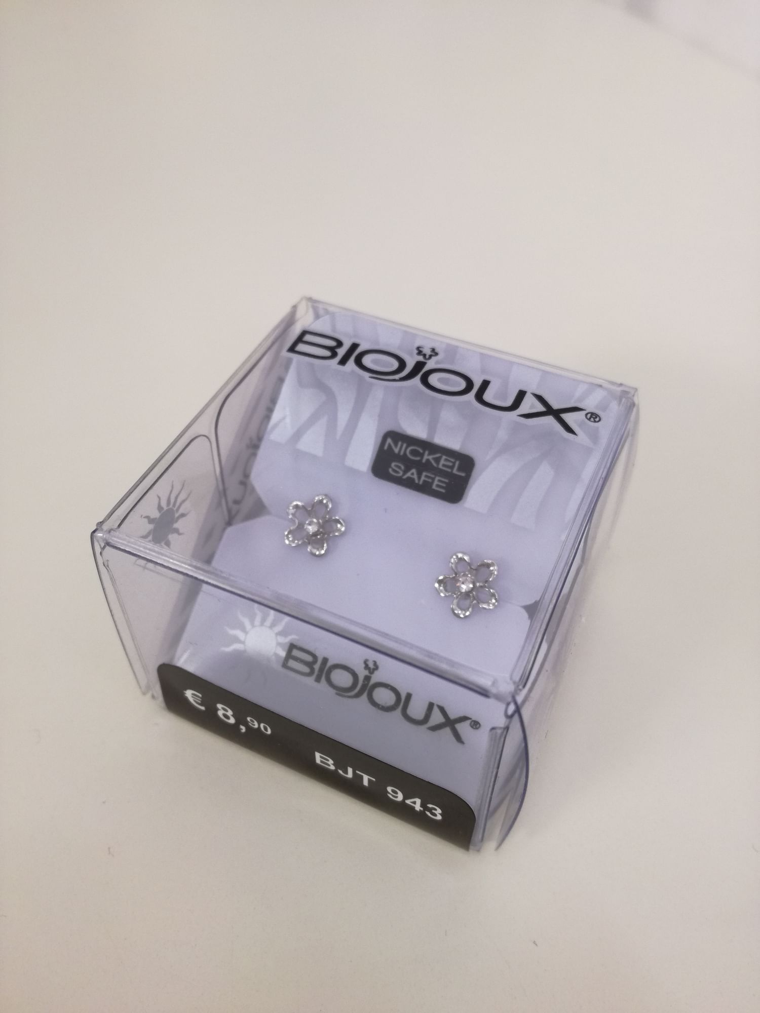 Sanico Orecchini Sterili Bjt943 Metal Flower W/aqua Cry Sanico Orecchini Sterili Bjt943 Metal Flower W/aqua Cry