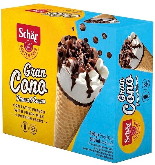 Dr. Schar Schar Surgelati Grancono Panna&cacao Bonta' D'Italia 6 Pezzi 70 G