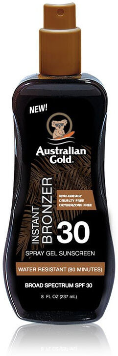 AUSTRALIAN GOLD Protezioni Solari Instant Bronzer Spray Gel Spf30 237 Ml