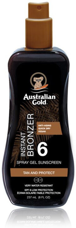 AUSTRALIAN GOLD Protezioni Solari Instant Bronzer Spray Gel Spf6 237 Ml