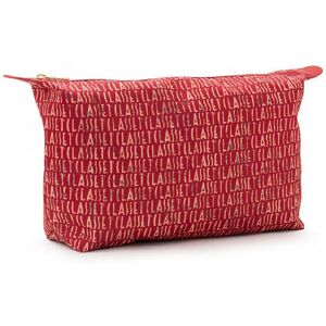 Classe Pochette Beauty Necessaire Grande Raso Stampa Rosso Geo Rosso Geo