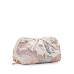 Classe Pochette Beauty Medio Con Pinces Raso Lucido Stampa Geo Lady Avorio 905 Avorio