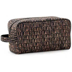 Classe Pochette Beauty Uomo Raso Stampa Nero Geo Nero Geo