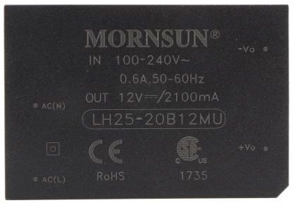 RS PRO Convertitore c.a.-c.c. , 25W, ingresso 264 V ac, 370 V dc, uscita 12V cc, 2.1A RS PRO Convertitore c.a.-c.c. , 25W, ingresso 264 V ac, 370 V dc, uscita 12V cc, 2.1A