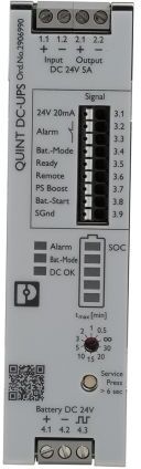 Phoenix Contact UPS (gruppo di continuità) , ingresso 18 → 30V cc, uscita 18 → 32V cc, 8.3A, 240W, Guida, 2906990