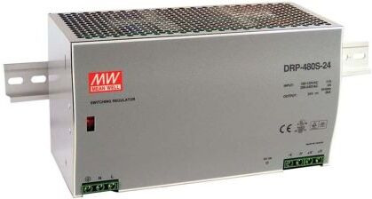 Mean Well Alimentatore a montaggio su guida DIN  DRP, 480W, 55V cc max, 10A, 1 uscite, 227 x 100 x 125.2mm 90 →, DRP-480S-48 Mean Well Alimentatore a montaggio su guida DIN  DRP, 480W, 55V cc max, 10A, 1 uscite, 227 x 100 x 125.2mm 90 →, DRP-480S-48