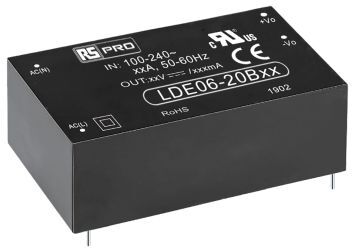 RS PRO Alimentatore switching integrato , 4.1W, ingresso 100 → 370 V dc, 85 → 264 V ac, uscita 3V cc, 1.25A RS PRO Alimentatore switching integrato , 4.1W, ingresso 100 → 370 V dc, 85 → 264 V ac, uscita 3V cc, 1.25A