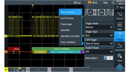Rohde & Schwarz Software per oscilloscopio   Attivazione e decodifica CAN/LIN Oscilloscopio digitale portatile RTH, RTH-K3 Rohde & Schwarz Software per oscilloscopio   Attivazione e decodifica CAN/LIN Oscilloscopio digitale portatile RTH, RTH-K3