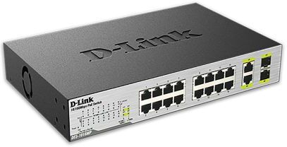 D-Link Switch Ethernet , 10/100Mbit/s, 18 porte, Desktop, Sì, DES-1018MP