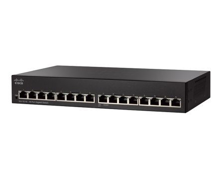 Cisco Switch Gigabit  Gigabit, 10/100/1000Mbit/s, 16 porte, Desktop, Montaggio rack , No, SG110-16-EU