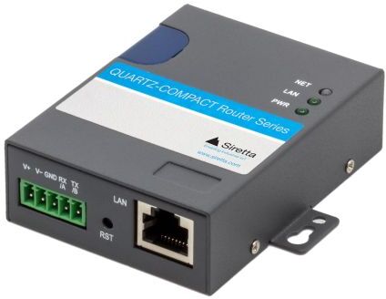 Siretta MICA 4G/LTE ROUTER,LAN,SIM,SERIAL I/O, QUARTZ-COMPACT-11-LTE(EU) Siretta MICA 4G/LTE ROUTER,LAN,SIM,SERIAL I/O, QUARTZ-COMPACT-11-LTE(EU)