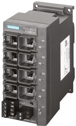 Siemens Switch Ethernet  8 porte RJ45, montaggio Guida DIN, 6GK5108-0PA00-2AA3 Siemens Switch Ethernet  8 porte RJ45, montaggio Guida DIN, 6GK5108-0PA00-2AA3