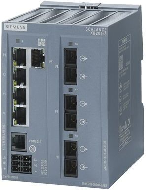 Siemens Switch Ethernet  5 porte RJ45, 10 Mbit/s, 100 Mbit/s, montaggio Guida DIN, 6GK5205-3BD00-2AB2