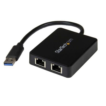 Startech Adattatore di rete , bus USB 3.0, porte: 2, velocità 10/100/1000Mbit/s, USB32000SPT
