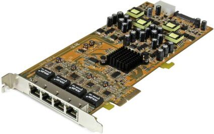 Startech Scheda di interfaccia di rete , bus PCIe, porte: 4, velocità 10/100/1000Mbit/s, ST4000PEXPSE Startech Scheda di interfaccia di rete , bus PCIe, porte: 4, velocità 10/100/1000Mbit/s, ST4000PEXPSE