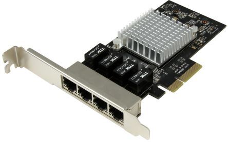 Startech Scheda di interfaccia di rete , bus PCIe, porte: 4, velocità 10/100/1000Mbit/s, ST4000SPEXI Startech Scheda di interfaccia di rete , bus PCIe, porte: 4, velocità 10/100/1000Mbit/s, ST4000SPEXI