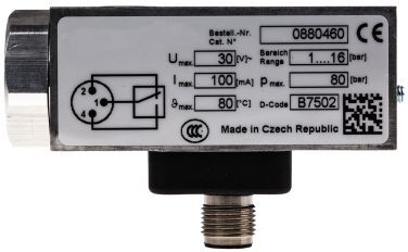 RS PRO Pressostato , M12 x 1, 16 bar max, 1bar min, 30V RS PRO Pressostato , M12 x 1, 16 bar max, 1bar min, 30V