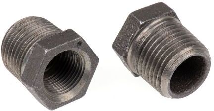 Georg Fischer Raccordo in ferro malleabile brunito , connessione BSPT 1/2" maschio x BSPP 3/8" femmina, 770241120 Georg Fischer Raccordo in ferro malleabile brunito , connessione BSPT 1/2" maschio x BSPP 3/8" femmina, 770241120