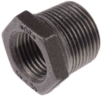 Georg Fischer Raccordo in ferro malleabile brunito , connessione BSPT 3/4" maschio x BSPP 1/2" femmina, 770241123 Georg Fischer Raccordo in ferro malleabile brunito , connessione BSPT 3/4" maschio x BSPP 1/2" femmina, 770241123