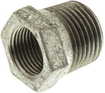 Georg Fischer Raccordo in ferro malleabile galvanizzato , connessione BSPT 1/2" maschio x BSPP 3/8" femmina, 770241220