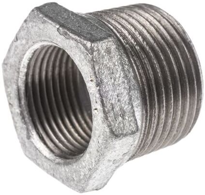 Georg Fischer Raccordo in ferro malleabile galvanizzato , connessione BSPT 1" maschio x BSPP 3/4" femmina, 770241227