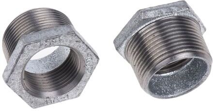 Georg Fischer Raccordo in ferro malleabile galvanizzato , connessione BSPT 1 1/4" maschio x BSPP 1" femmina, 770241231 Georg Fischer Raccordo in ferro malleabile galvanizzato , connessione BSPT 1 1/4" maschio x BSPP 1" femmina, 770241231