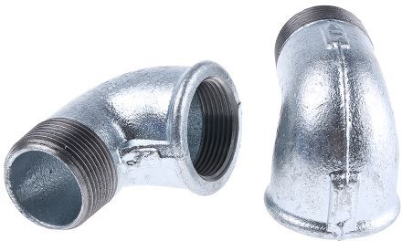 Georg Fischer Raccordo in ferro malleabile galvanizzato , connessione BSP 1 1/4" maschio x BSP 1 1/4" femmina, a Gomito, 770092209 Georg Fischer Raccordo in ferro malleabile galvanizzato , connessione BSP 1 1/4" maschio x BSP 1 1/4" femmina, a Gomito, 770092209