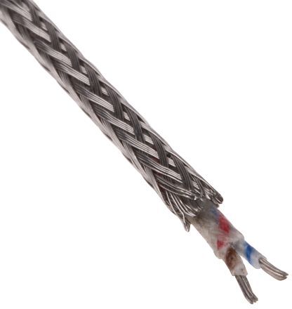 RS PRO Cavo prolunga e termocoppia  per termocoppia K, -60 → +350 °C., isolamento in Fibra di vetro RS PRO Cavo prolunga e termocoppia  per termocoppia K, -60 → +350 °C., isolamento in Fibra di vetro