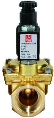 RS PRO Elettrovalvola NC , 12 bar max, porte 2, 24 V c.c., 1 in NC RS PRO Elettrovalvola NC , 12 bar max, porte 2, 24 V c.c., 1 in NC