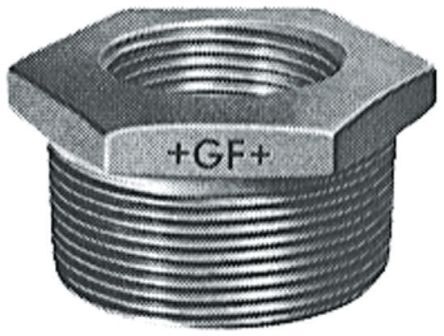 Georg Fischer Raccordo in ferro malleabile brunito , connessione BSPT 3/4" maschio x BSPP 3/8" femmina, 770241122 Georg Fischer Raccordo in ferro malleabile brunito , connessione BSPT 3/4" maschio x BSPP 3/8" femmina, 770241122