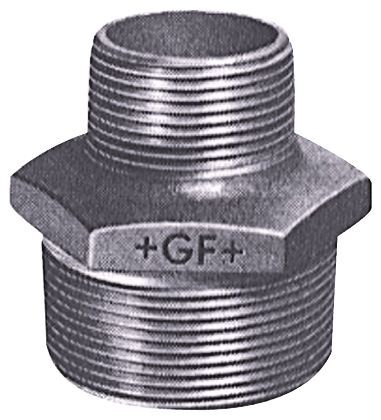 Georg Fischer Raccordo in ferro malleabile galvanizzato , connessione BSPT 2" maschio x BSPT 1 1/4" maschio, 770245232 Georg Fischer Raccordo in ferro malleabile galvanizzato , connessione BSPT 2" maschio x BSPT 1 1/4" maschio, 770245232