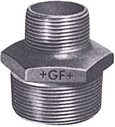 Georg Fischer Raccordo in ferro malleabile galvanizzato , connessione BSPT 1 1/4" maschio x BSPT 1" maschio, 770245227 Georg Fischer Raccordo in ferro malleabile galvanizzato , connessione BSPT 1 1/4" maschio x BSPT 1" maschio, 770245227