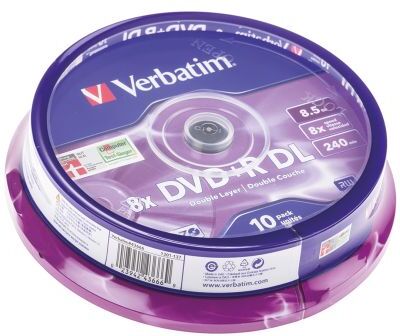 Verbatim DVD vergine  8,5 GB 8X, DVD+R DL, confezione 10, 43666