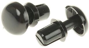 Richco Rivetto A scatto Nero , in Nylon Liscio, Ø 2.6mm, lunghezza 4.5mm, Ø foro di fissaggio 2.8mm, SR-2632B