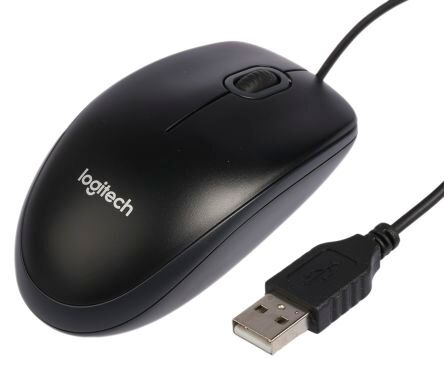 Logitech Mouse Ottico Standard Nero USB Cablato , pulsanti 3, 910-003357