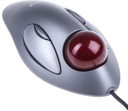 Logitech Mouse Ottico Trackball USB Cablato , pulsanti 2, 910-000808