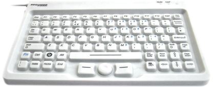 Ceratech Tastiera Bianco Cablato USB , QWERTY (UK) Standard, KYBNA-SIL-MINCWH