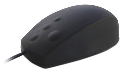 Ceratech Mouse Ottico Medico Nero PS/2, USB Cablato , pulsanti 5, MOUNA-SIL-CBK