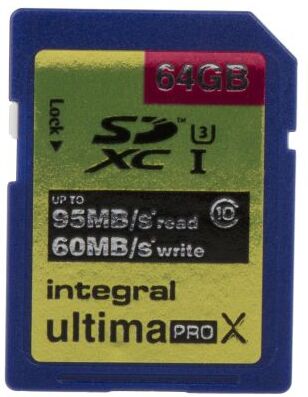 Integral Memory Scheda SD , 64 GB, Scheda SDXC, INSDX64G10-95/60U1V2 Integral Memory Scheda SD , 64 GB, Scheda SDXC, INSDX64G10-95/60U1V2
