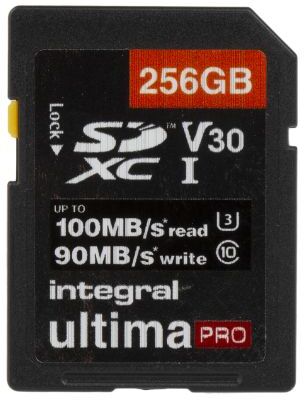 Integral Memory Scheda SD , 128 GB, Scheda SDXC, INSDX256G-100/90V30 Integral Memory Scheda SD , 128 GB, Scheda SDXC, INSDX256G-100/90V30