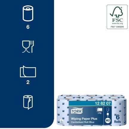 Tork Carta per pulizia Monouso A secco , col. Blu, conf. da 1 pz., 128207 Tork Carta per pulizia Monouso A secco , col. Blu, conf. da 1 pz., 128207