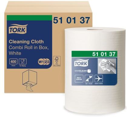 Tork Panni Monouso A secco , col. Bianco, conf. da 1 pz., 510137 Tork Panni Monouso A secco , col. Bianco, conf. da 1 pz., 510137