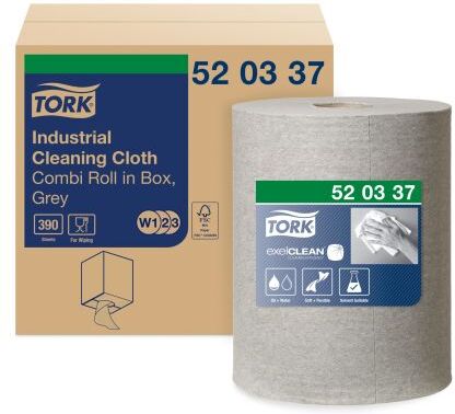 Tork Panni Monouso A secco , col. Grigio, conf. da 1 pz., 520337 Tork Panni Monouso A secco , col. Grigio, conf. da 1 pz., 520337