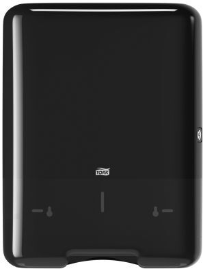 Tork Dispenser asciugamano , in Plastica Nero Singlefold, Montaggio a parete Sì, 553008 Tork Dispenser asciugamano , in Plastica Nero Singlefold, Montaggio a parete Sì, 553008