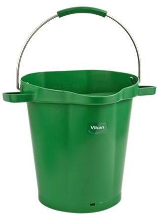 Vikan Secchio verde , capacità 20L, con impugnatura, 56922 Vikan Secchio verde , capacità 20L, con impugnatura, 56922