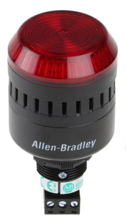 Allen Bradley Segnalatore acustico e luminoso serie 855PC, Rosso, 240 V c.a., 98dB a 1 m, IP65