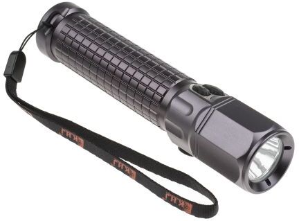 RS PRO Torcia a LED  LED Ricaricabile, 157 lm, portata 200 m, ATEX, IECEx RS PRO Torcia a LED  LED Ricaricabile, 157 lm, portata 200 m, ATEX, IECEx